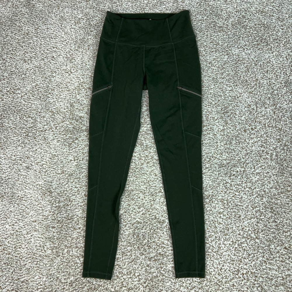 Athleta Pants Women Small Green Active Hight Rise Metro Drift Leggings Casual